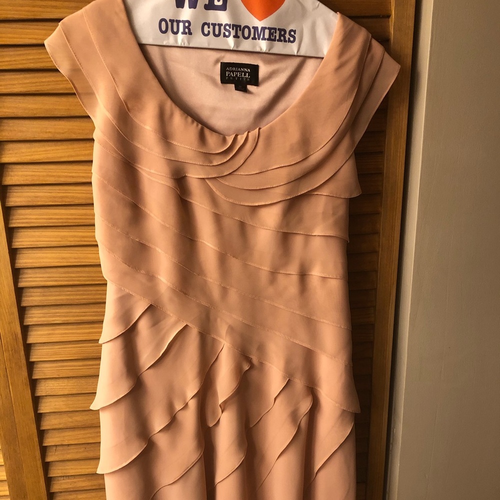 Peach colored dress
